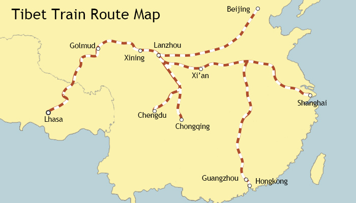 Qinghai-Tibet Railway Guide: Tibet Train Route Map, Timetable and Price