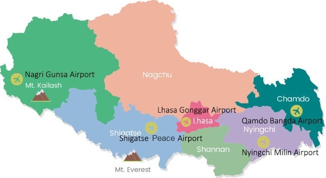 5 Major Airports in Tibet