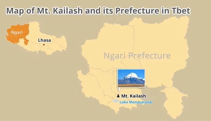 Location Map of Mount Kailash