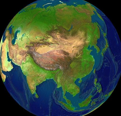 Map of The Tibetan Plateau River