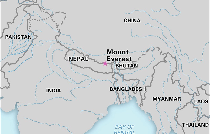 Location of Mount Everest