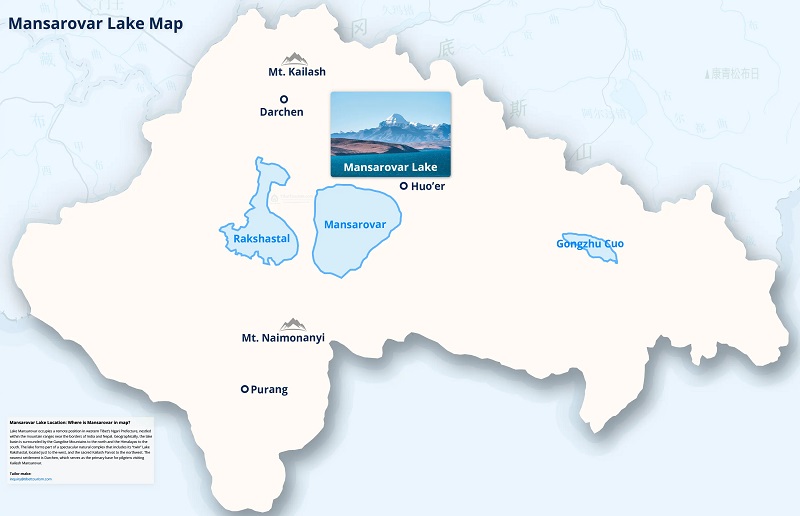 Mansarovar Lake Map