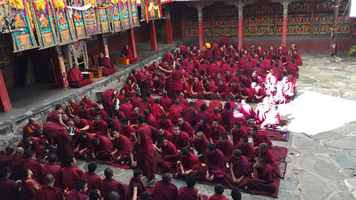 Monks in Tashilunpo Monastery