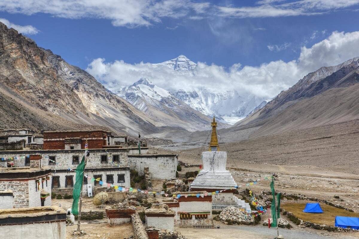 Rongbuk Monastery and Everest