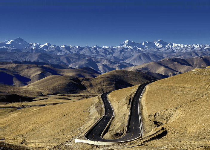 Shigatse to Everest Base Camp road