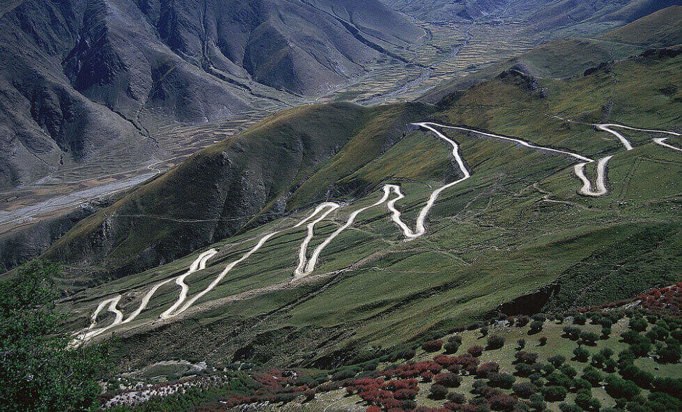 Road to Ganden Monastery